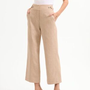 Veronica Beard Aubrie Crop Wide Leg Pants